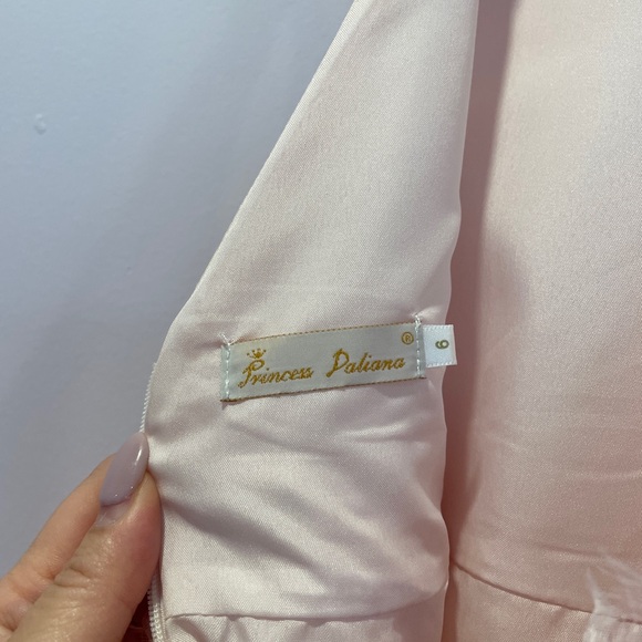 Princess Daliana Girls Size 6 Pink Rose Bud Dress - Picture 6 of 7